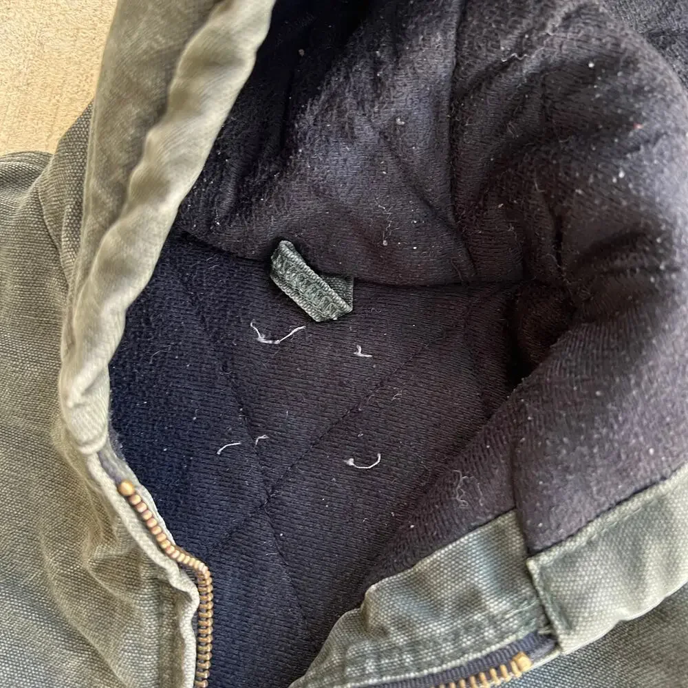 Carhartt YOUTH green hooded work wear jacket